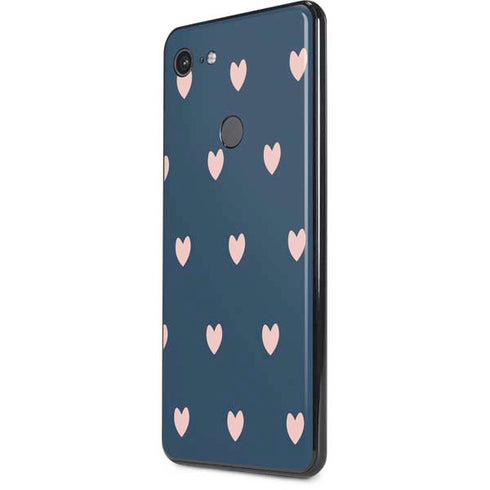Blue and Pink Hearts Google Pixel 3 XL Skin